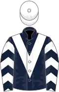 Dark Blue, White Chevron, White Chevrons on Sleeves, White Cap