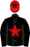 Black, red star, red cap, black star