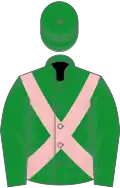 Green, pink cross-belts