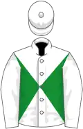 White, green diabolo on body