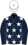 Dark Blue, White stars, Dark Blue sleeves, White cap