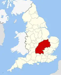 Location of Oxford-Cambridge Arc