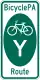 BicyclePA Route Y marker