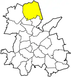 Location of Ochojec within Rybnik