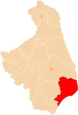 Location within the voivodeship