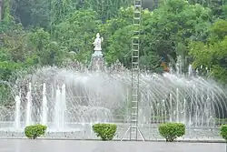 Fountain in Nui Coc Lake Tourist Area