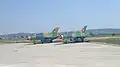 Pair of two MiG-21 LanceR 'B' aircraft at the base in 2011