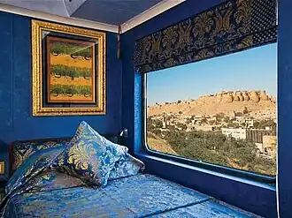 Cabin interior on the train