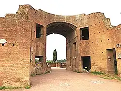 Buildings along NE side of "courtyard" garden