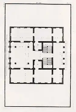 Floor plan (drawing by Ottavio Bertotti Scamozzi, 1781)