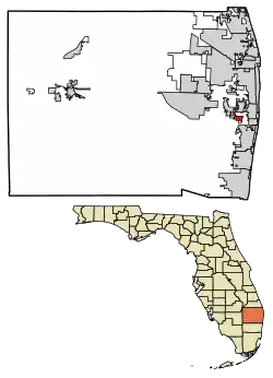 Location of Atlantis in Palm Beach County, Florida.
