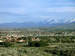 Palmdale, looking southeast toward SR 14 and the San Gabriel Mountains