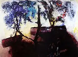 Muslim Mulliqi, Panorama, 1988 oil on canvas, 94 × 120&nbsp;cm
