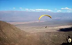Hangliding in the Famatina valley, La Rioja.