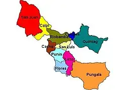 Parishes of Riobamba Canton