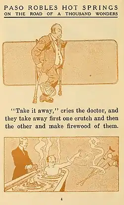 Paso Robles Hot Springs; illustration c.1910