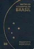 Second biometric model Brazilian passport, issued from 2015 until 2019