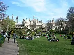 Pavilion Gardens with Pavilion in the background