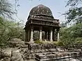 Pavilion tomb and grave platform, Mehrauli Archaeological Park.