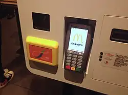 Octopus card reader at a McDonald's restaurant in Hong Kong