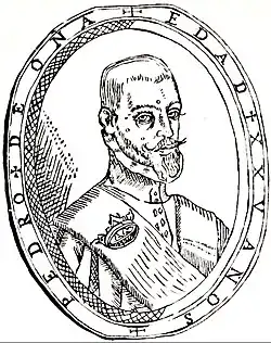 Pedro de Oña con 25 años de edad.