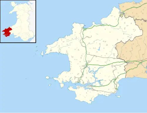 Tenby transmitting station is located in Pembrokeshire