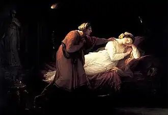 Penelope Waken by Eurykleia (1772), oil on canvas, dimensions unknown, vorarlberg museum, Bregenz