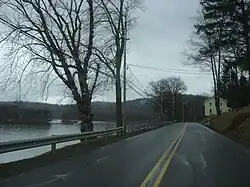 PA 187 southbound in the village of Sugar Run