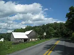 Farm building along PA 864 in Mill Creek Township