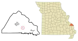 Location of Longtown, Missouri