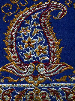 Persian silk brocade from the Pahlavi era