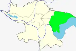 Location of Petrašiūnai within Kaunas