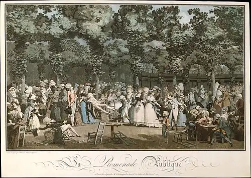 The Public Promenade, etching, engraving, and aquatint (1792)