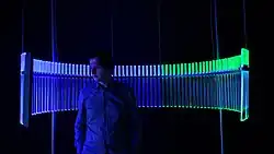 Philippe Rahm inside his Spectral Light in 2015