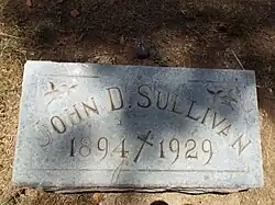 Grave-site of Captain John Daniel "Jack" Sullivan (1894–1929)