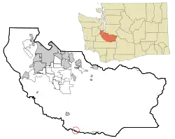 Location of Elbe, Washington