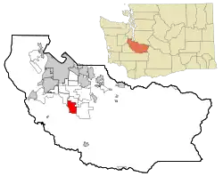 Location of Elk Plain, Washington