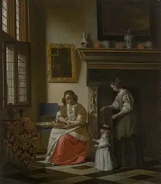 Teaching a Child to Walk, by Pieter de Hooch