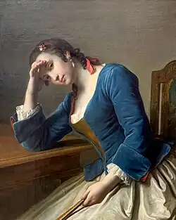 A Young Woman with a Fan