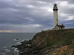 View of the lighthouse and surrounding rocks