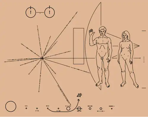 Illustration of the Pioneer plaque
