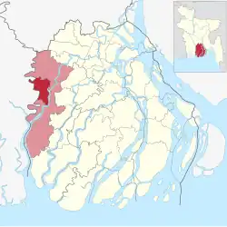 Location of Pirojpur Sadar