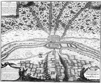 Map of Paris in 508 AD, at the time of the first Frankish kings, the second of eight chronological maps of Paris from Nicolas de La Mare's Traité de la police, as drawn in 1705. (BNF Gallica)