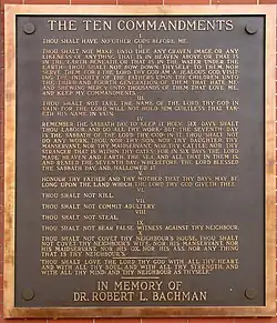 Washington County Courthouse Plaque