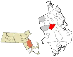 Location in Plymouth County, Massachusetts
