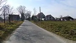 Podolany - wjazd do wsi od strony Strupic