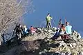 Hikers resting while on top of Kablar
