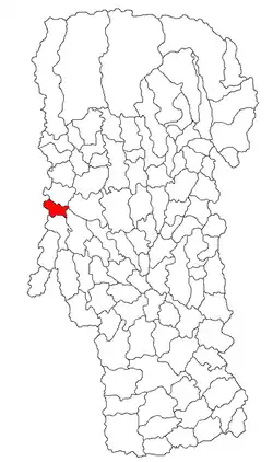 Location in Argeș County
