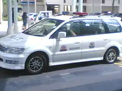 A Mitsubishi Space Wagon Fast Response Vehicle doing a patrol somewhere in Towner Road.