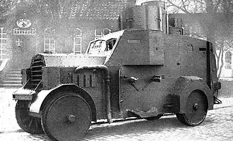 An Ehrhardt 21 armored car of the police forces.
